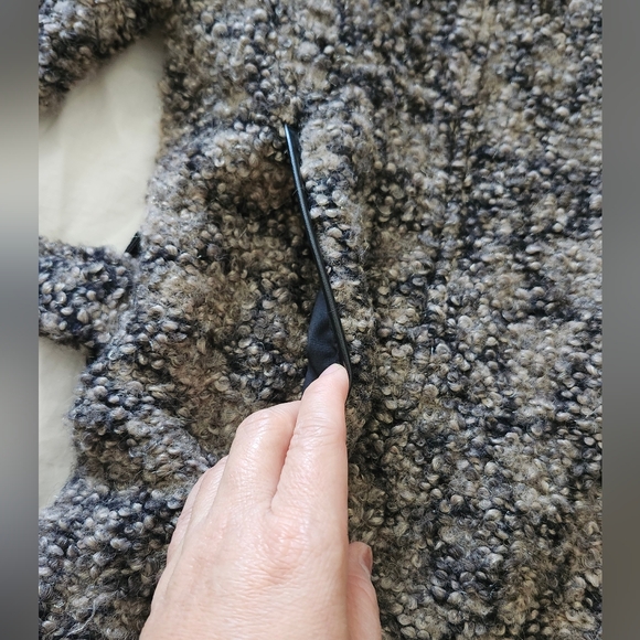 DIESEL Made In Italy Wrap Front, Tie Waist Blazer Jacket, Brown Black Size M - Picture 9 of 13